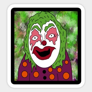 drawing strange clown Sticker